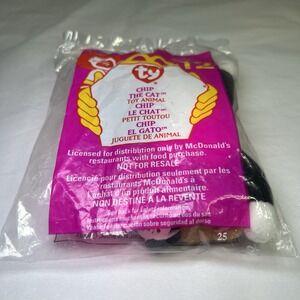 TY  Beanie Babies Chip The Cat SEALED HAPPY MEAL‎ TOY McDonalds COLLECTIBLE